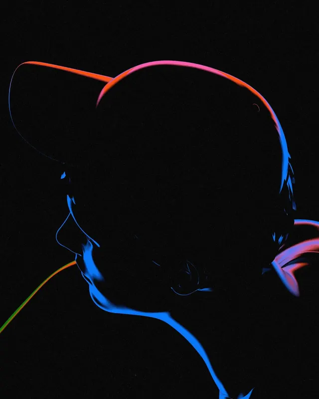 Neon Outline Portrait