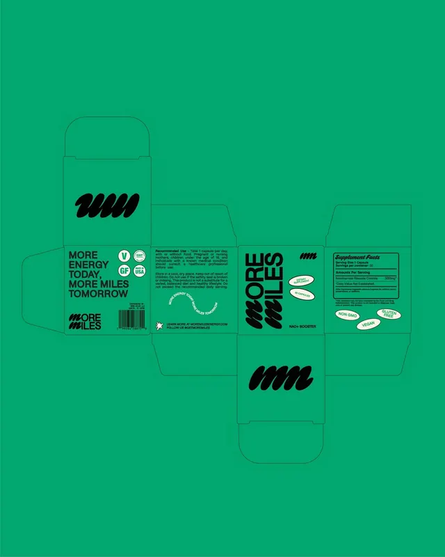 Energy drink packaging system in teal and black, minimal, geometric, vibrant