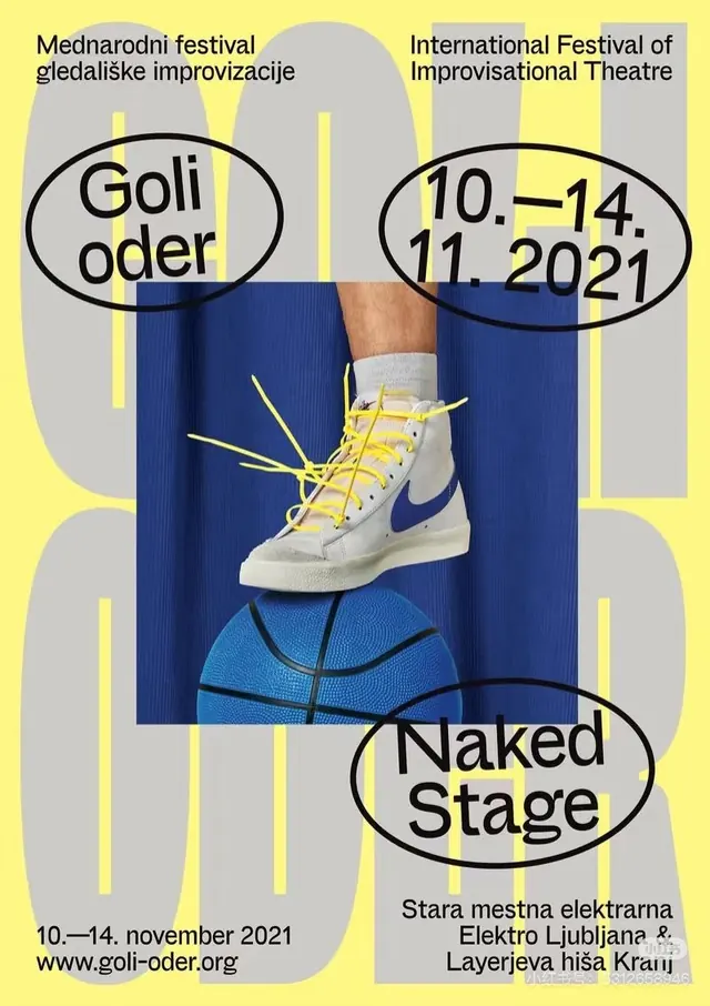 International Festival of Improvisational Theatre poster, geometric, playful, vibrant
