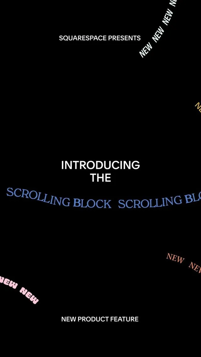 Introducing the Scrolling Block, minimal, editorial, dark