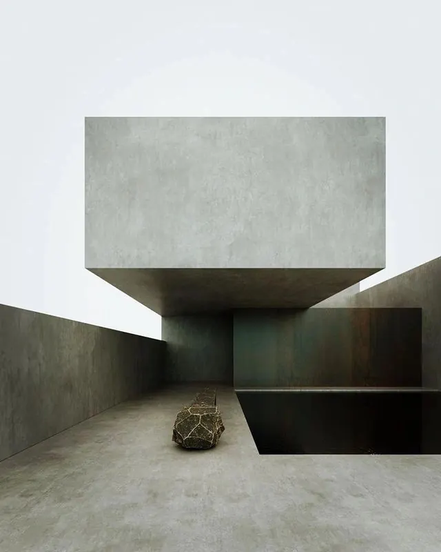 Brutalist Concrete Architecture, brutalist, minimal, monochrome