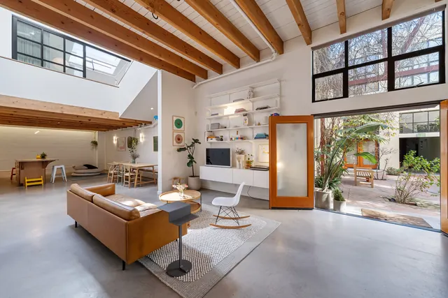 Modern Industrial Interior Design, minimal, light-mode, warm