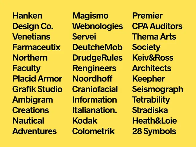 Typography List Grid