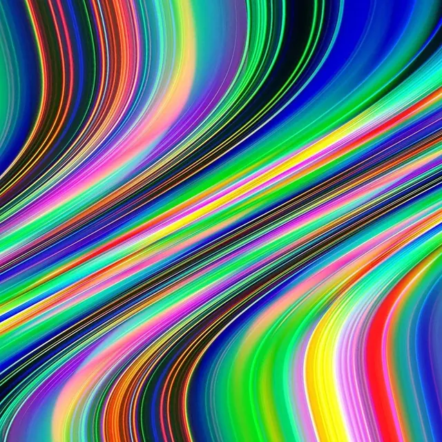 Iridescent Fluid Wave Pattern