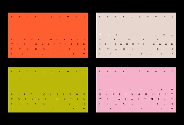 Four-Quadrant Color Block Typography, minimal, geometric, vibrant