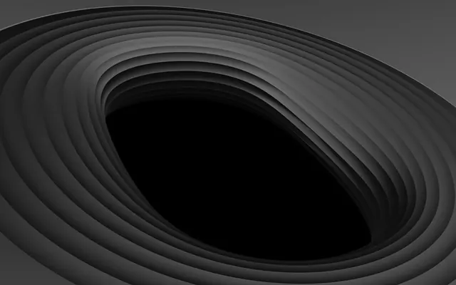 Abstract Concentric Rings, 3d-render, minimal, monochrome