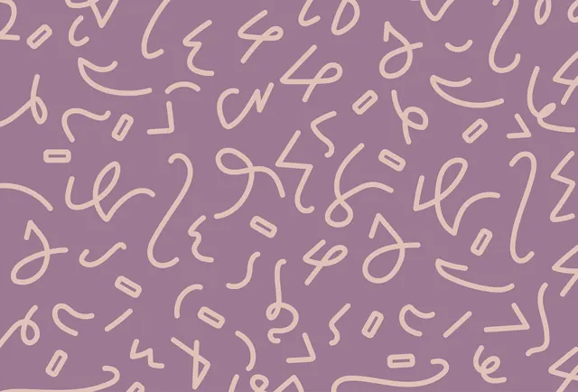 Abstract Script Pattern, organic, minimal, muted
