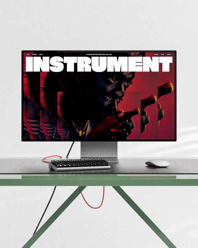 Instrument Desktop Setup, dark-mode, maximalist, dark