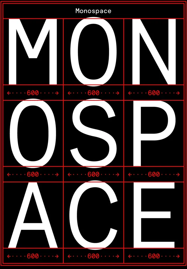 Monospace Type Specimen