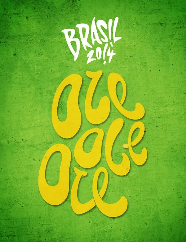 Brasil 2014 Graphic Design, playful, organic, vibrant