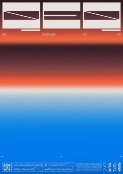 Warm-to-cool gradient interface composition, minimal, gradient-heavy, earthy