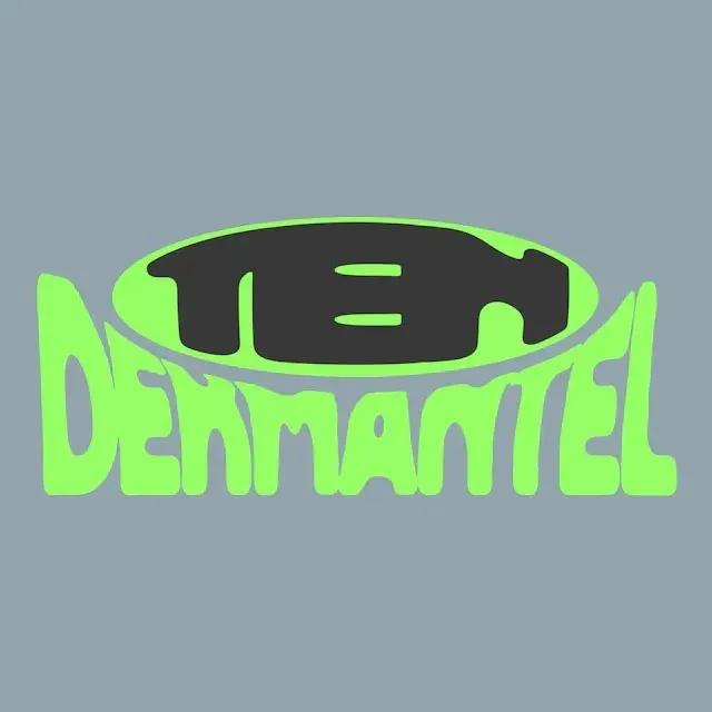 Neon wordmark with geometric housing, playful, geometric, neon