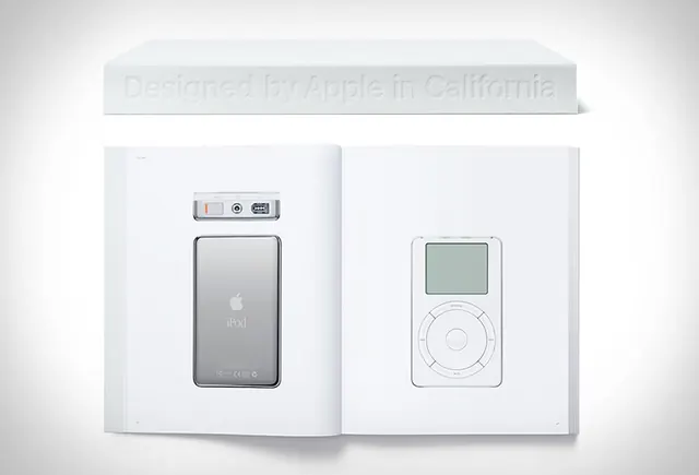 Apple product portfolio documentation spread, minimal, corporate-clean, monochrome