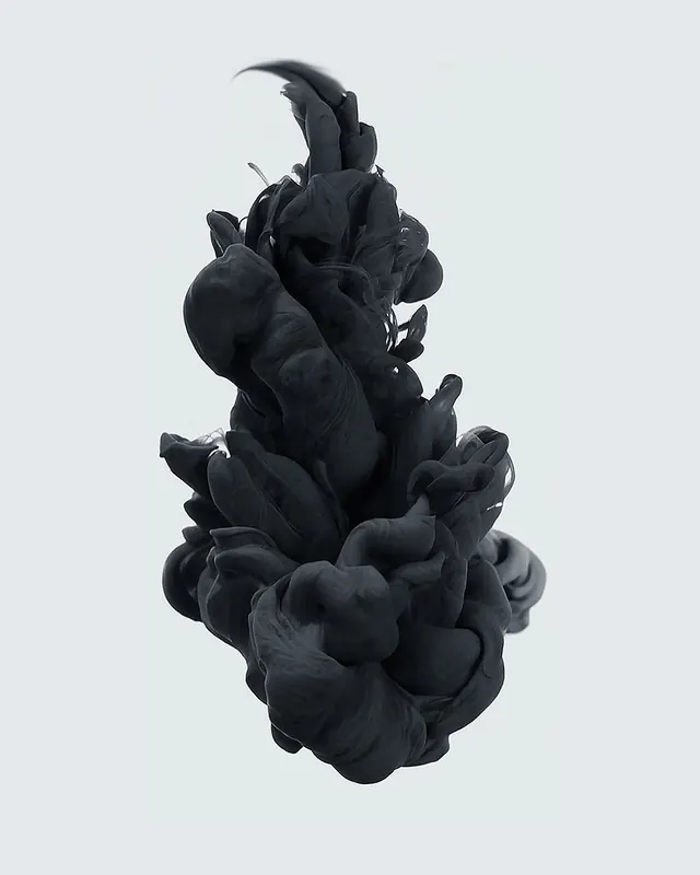 Abstract Black Smoke Form, abstract, minimal, monochrome