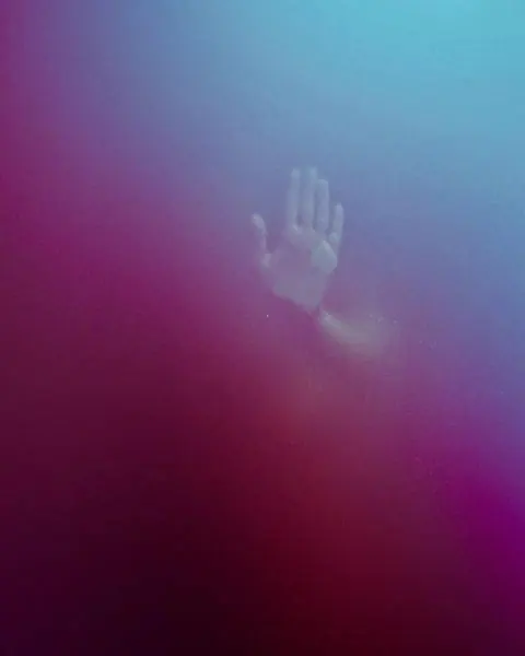 Ethereal Hand in Mist, abstract, organic, vibrant