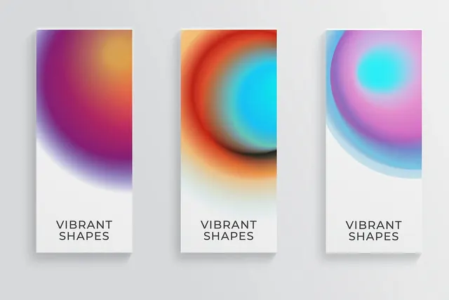 Vibrant Shapes Identity, minimal, abstract, vibrant