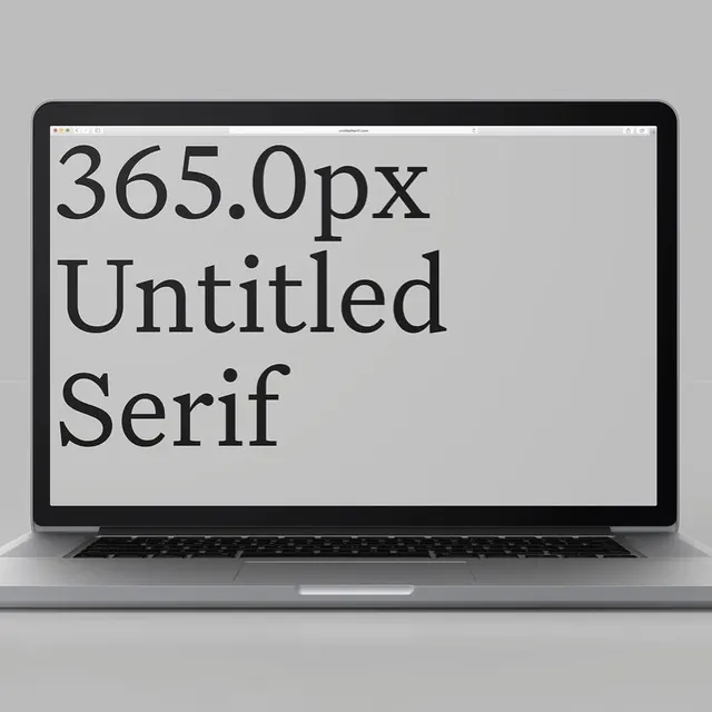 Untitled Serif Type Specimen