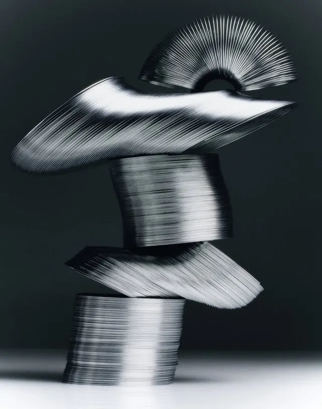 Abstract 3D Fluid Form, abstract, 3d-render, monochrome