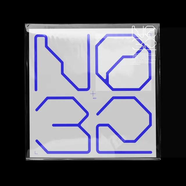 Geometric Blue Line Art Graphic, minimal, geometric, high-contrast