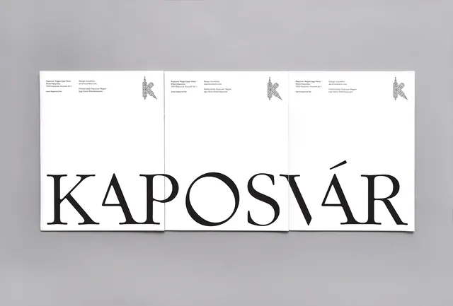 Kaposvár Wordmark and Layout, minimal, swiss, monochrome