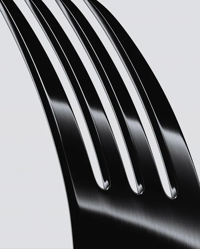 Curved Metallic Ribs, minimal, luxury, monochrome