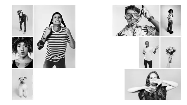 Monochrome Portrait Collage