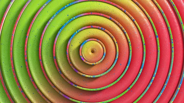 Concentric Gradient Rings, gradient-heavy, maximalist, vibrant