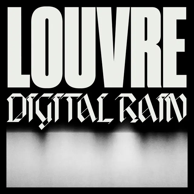 Louvre Digital Ram Typography, brutalist, monochrome, monochrome