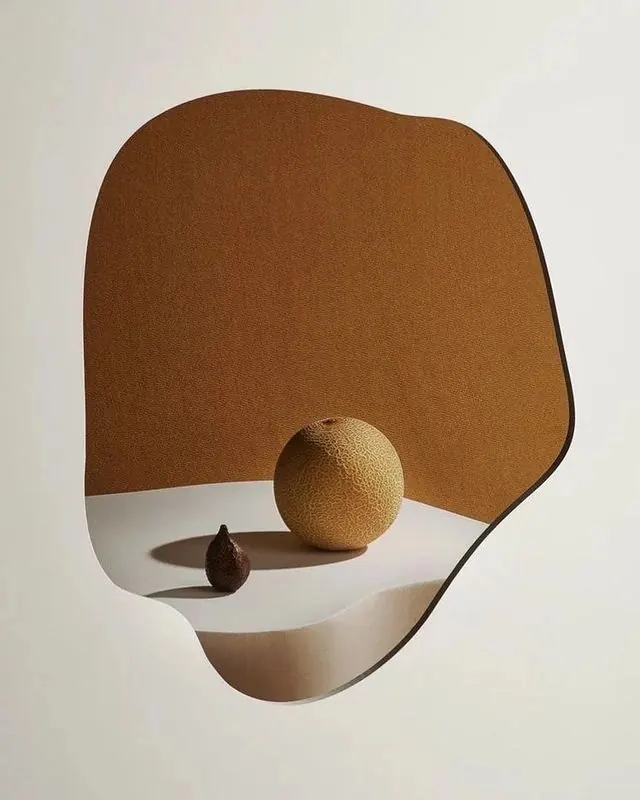 Abstract Organic Shape Composition, minimal, organic, earthy