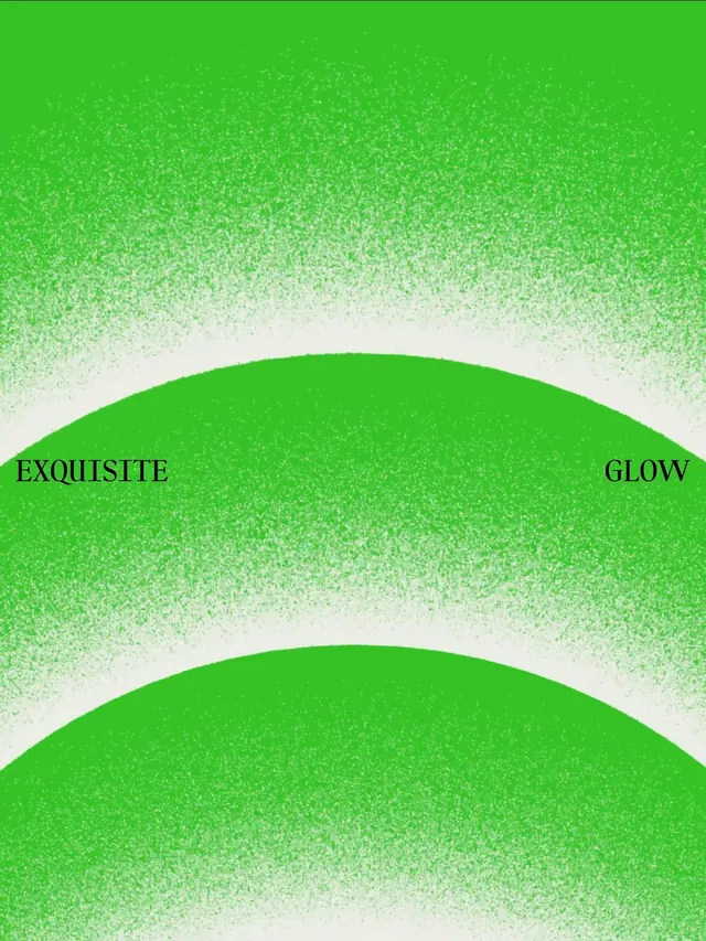 Bright green gradient wave layers with typography, abstract, gradient-heavy, light