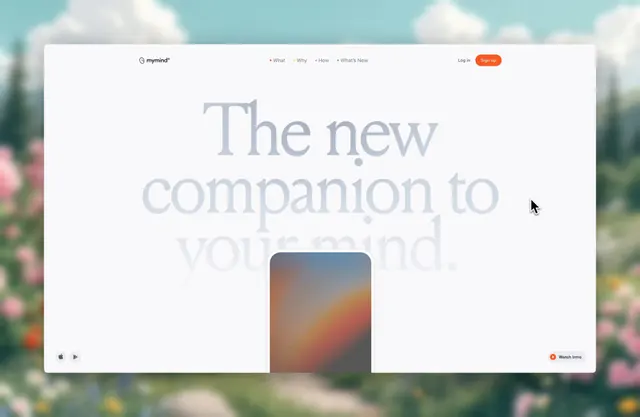 Soft blurred background SaaS hero with product mockup, minimal, organic, light