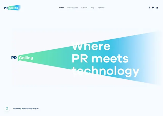 PR Calling gradient hero banner, minimal, gradient-heavy, light
