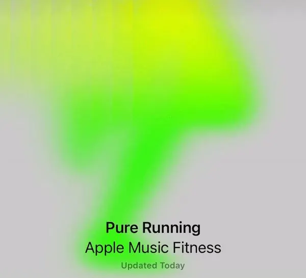 Apple Music Fitness app hero gradient, gradient-heavy, playful, pastel