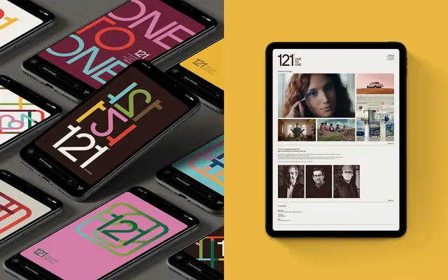 Mobile App Interface Mockups, minimal, flat, vibrant