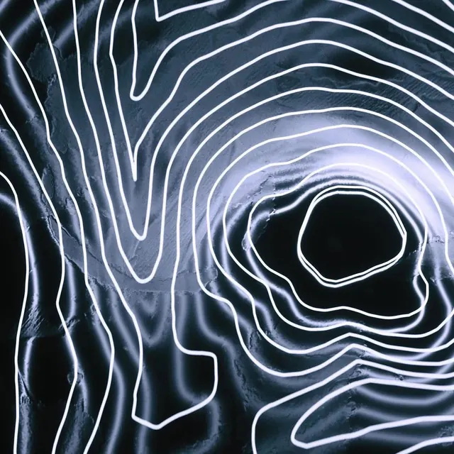 Abstract Topographic Line Art, minimal, geometric, dark