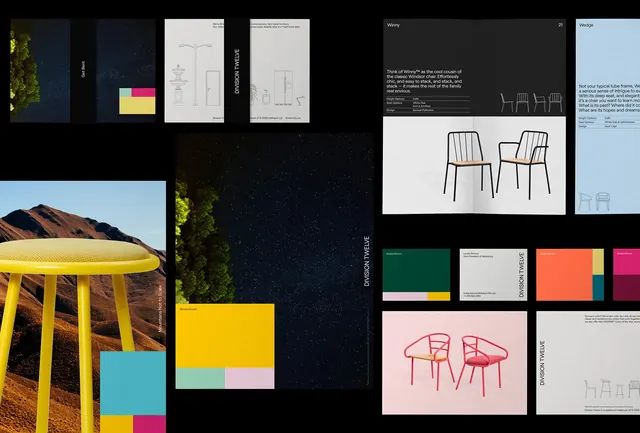 Minimalist Furniture Brand Identity, minimal, swiss, high-contrast