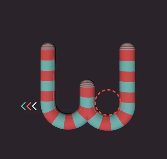 Abstract Letterform Graphic, minimal, geometric, vibrant