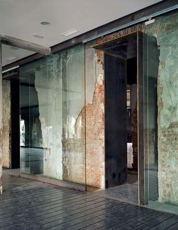 Industrial Glass Partition Interior, minimal, technical, muted