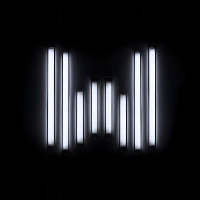 Abstract Vertical Light Bars, minimal, geometric, high-contrast
