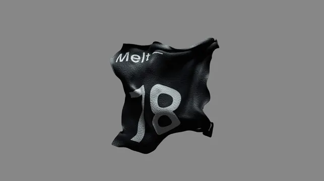 3D Inflated Logo Mockup, 3d-render, abstract, monochrome