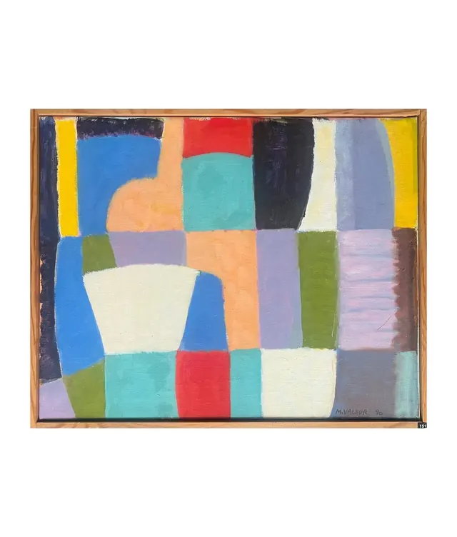 Geometric color-blocking study, geometric, abstract, high-contrast