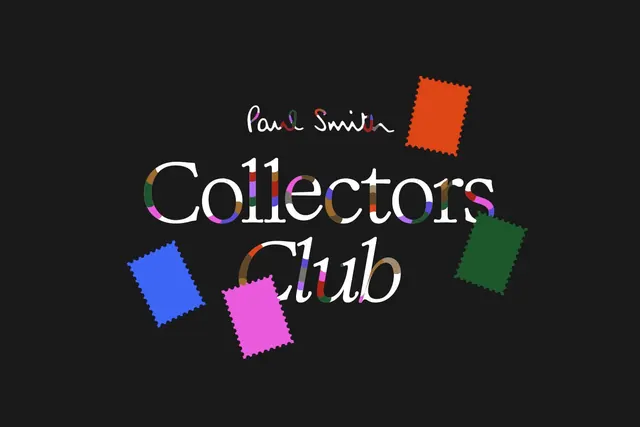 Paul Smith Collectors Club identity, luxury, playful, dark