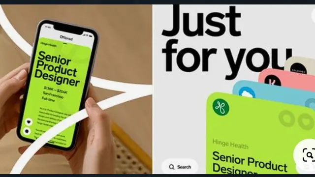 Neon-green app mockup with product shot, minimal, light-mode, light