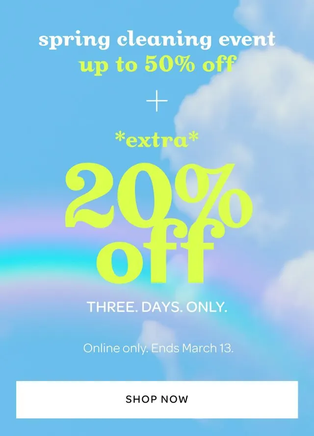 DavidsTea Spring Cleaning Event email design, editorial, playful, light