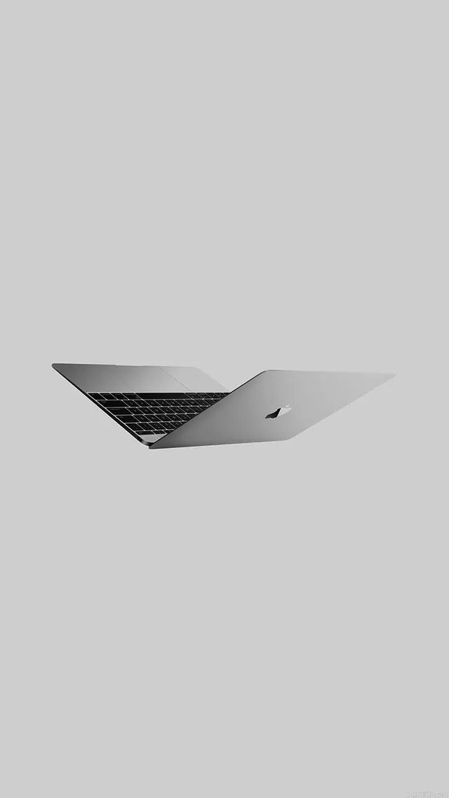 MacBook product mockup, minimal, technical, light