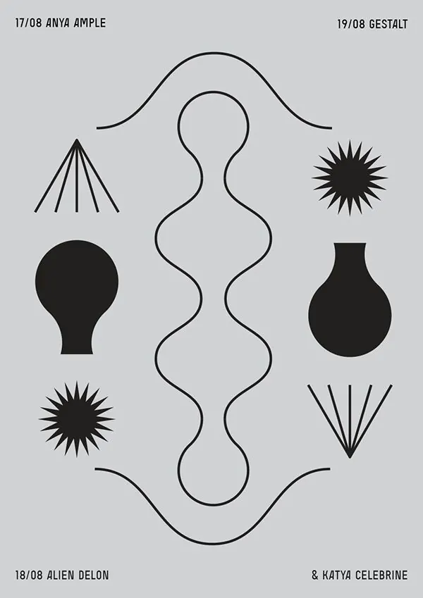 Three still life posters, minimal, monochrome, light