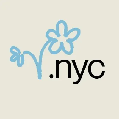 .NYC branding with hand-drawn flower stem, playful, illustrated, pastel