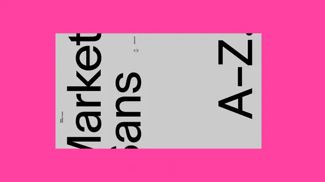 eBay Market Sans specimen card, swiss, minimal, vibrant