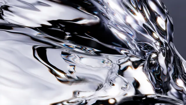 XK Studio Waterford liquid glass render, 3d-render, minimal, dark