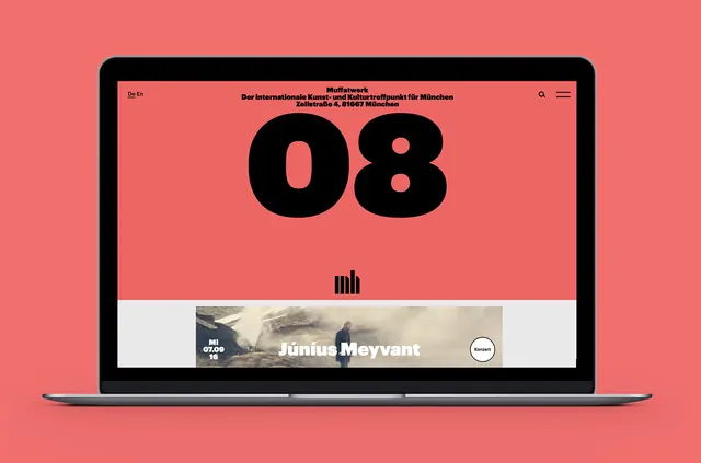 Laptop Mockup with Editorial Layout, minimal, swiss, vibrant